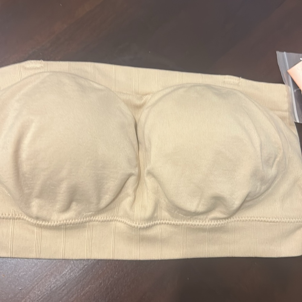 Shapermint Seamless Strapless Bandeau Bra in Cream - Picture 6 of 12
